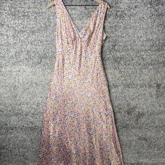 Peppermayo Loren Maxi Dress Womens AU12 US8 White Botanica Floral V Neck Summer - Picture 1 of 11
